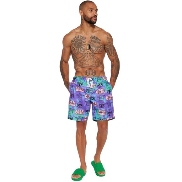 Disney Star Wars Tie Dye Board Swim Shorts Trunks Men's - Picture 3 of 5